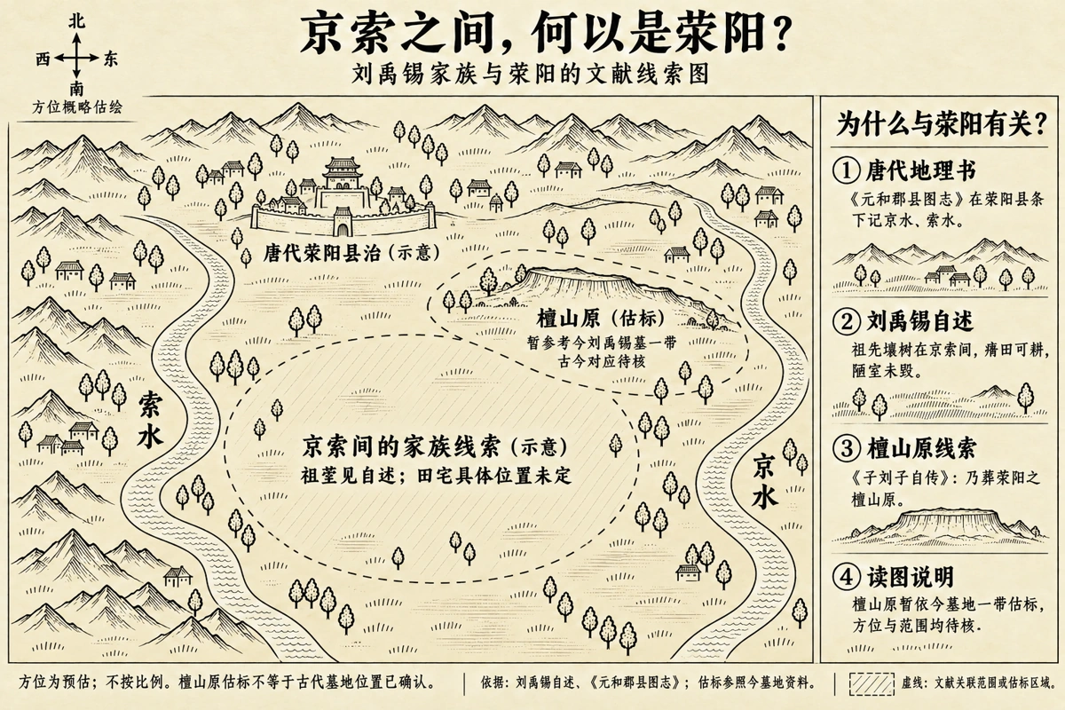 京索之间何以是荥阳：第一章修订配图，含方位框架与檀山原估标